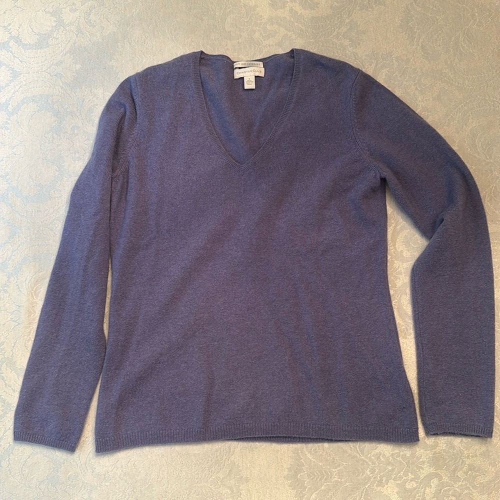 Cashmere V neck sweater from Charter Club